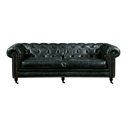 Birmingham Sofa Black Leather | Black