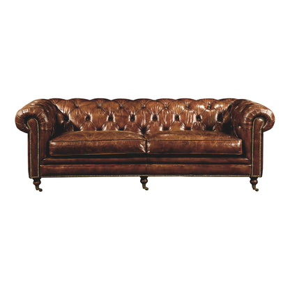 Birmingham Sofa Dark Brown Leather | Brown