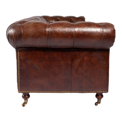 Birmingham Sofa Dark Brown Leather