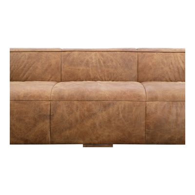 Bolton Sofa Open Road Brown Leather by Moe's Home