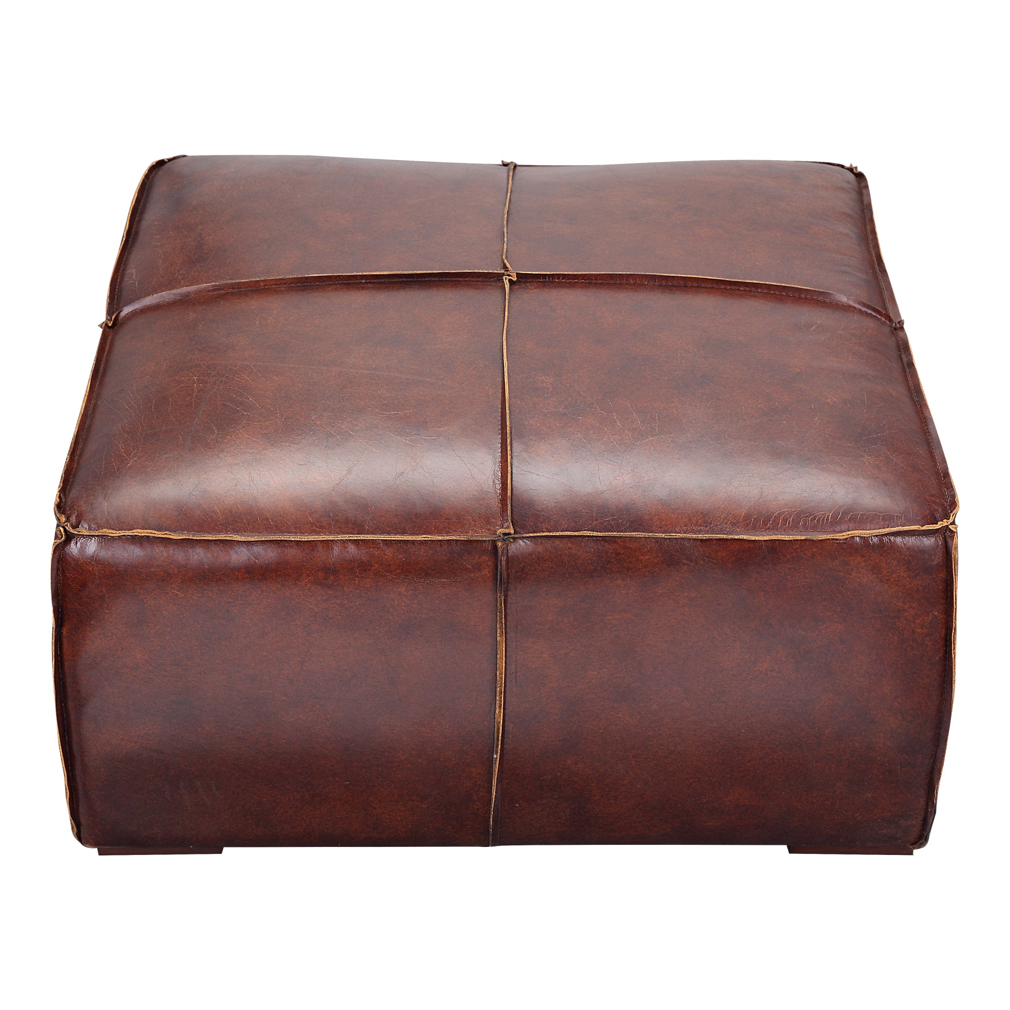 Kapa Ottoman Dark Brown Leather