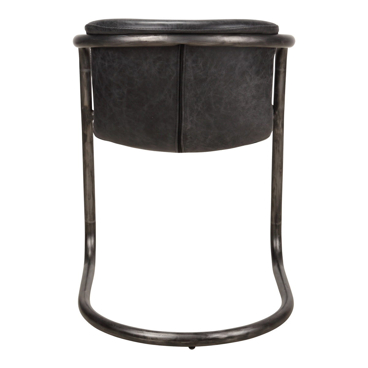 Freeman Dining Chair Onyx Black Leather - Set Of Two by Moe's Home