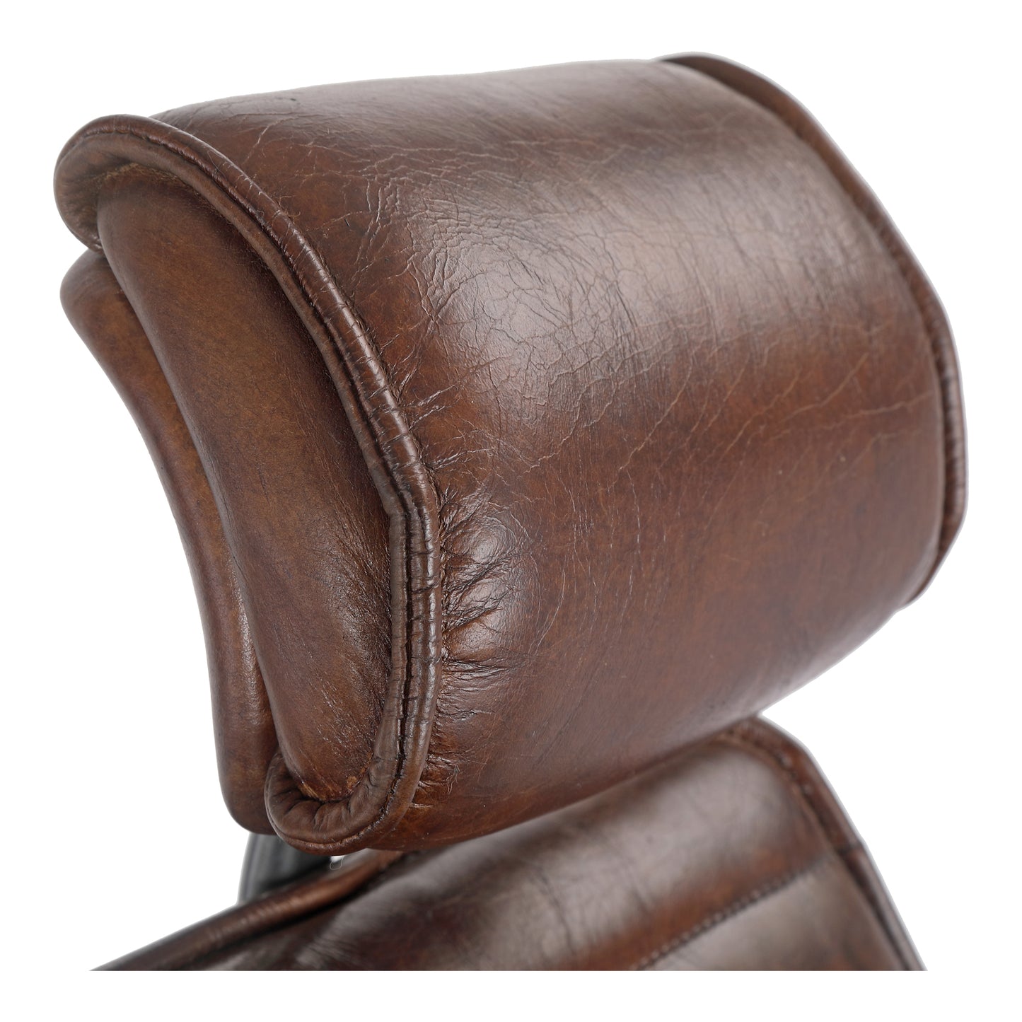 Executive Office Chair Dark Brown Leather by Moe's Home