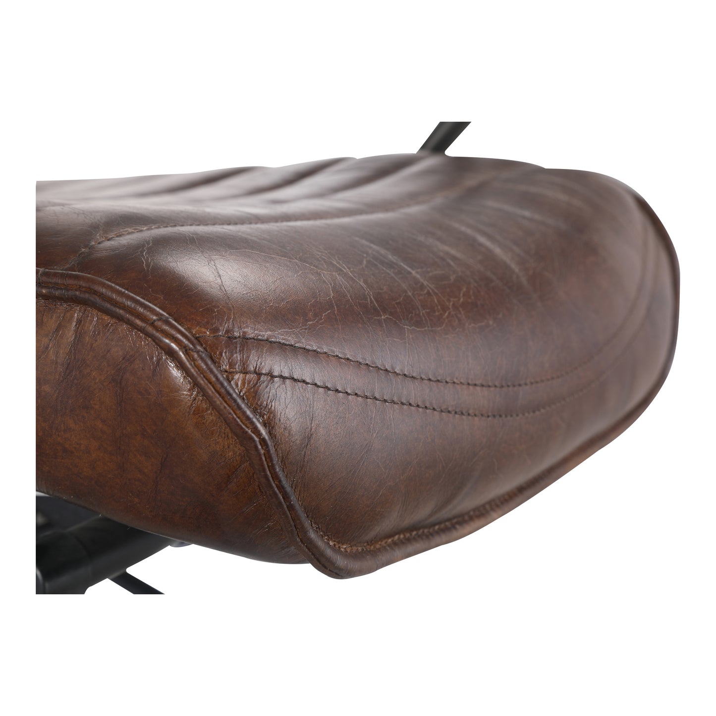 Executive Office Chair Dark Brown Leather by Moe's Home