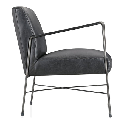 Dagwood Leather Armchair Black