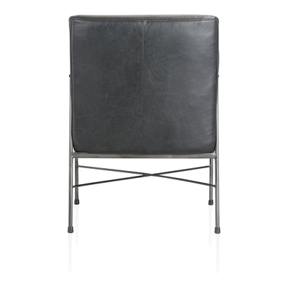 Dagwood Leather Armchair Black