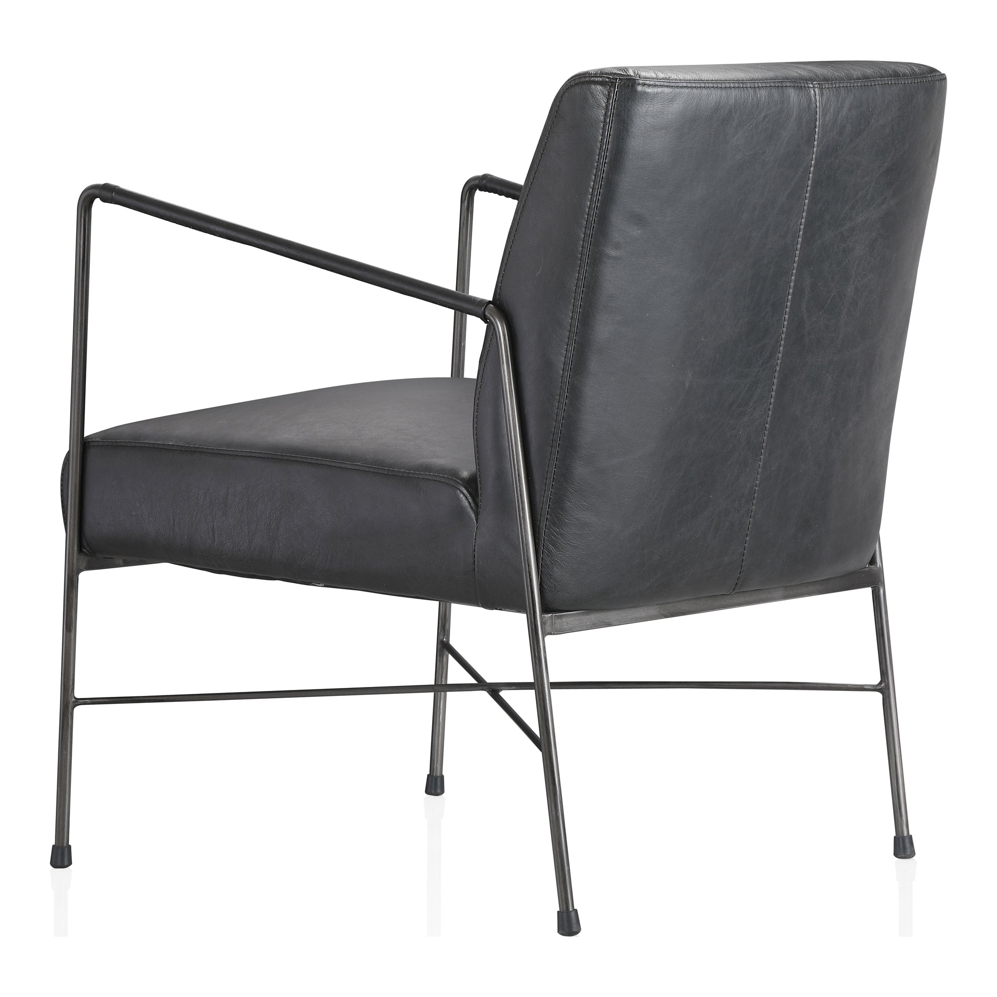 Dagwood Leather Armchair Black