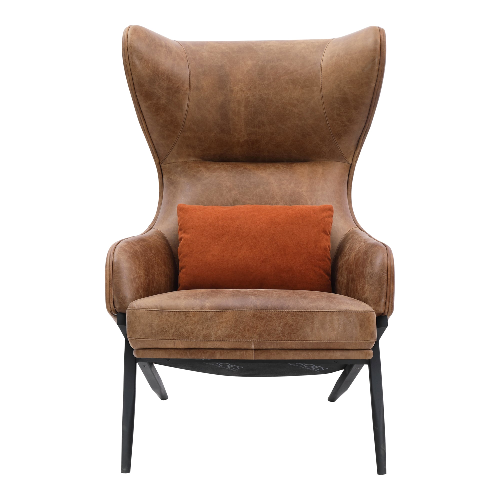 Amos Leather Accent Chair | Brown