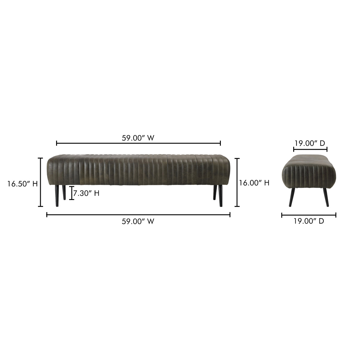 Endora Bench by Moe's Home