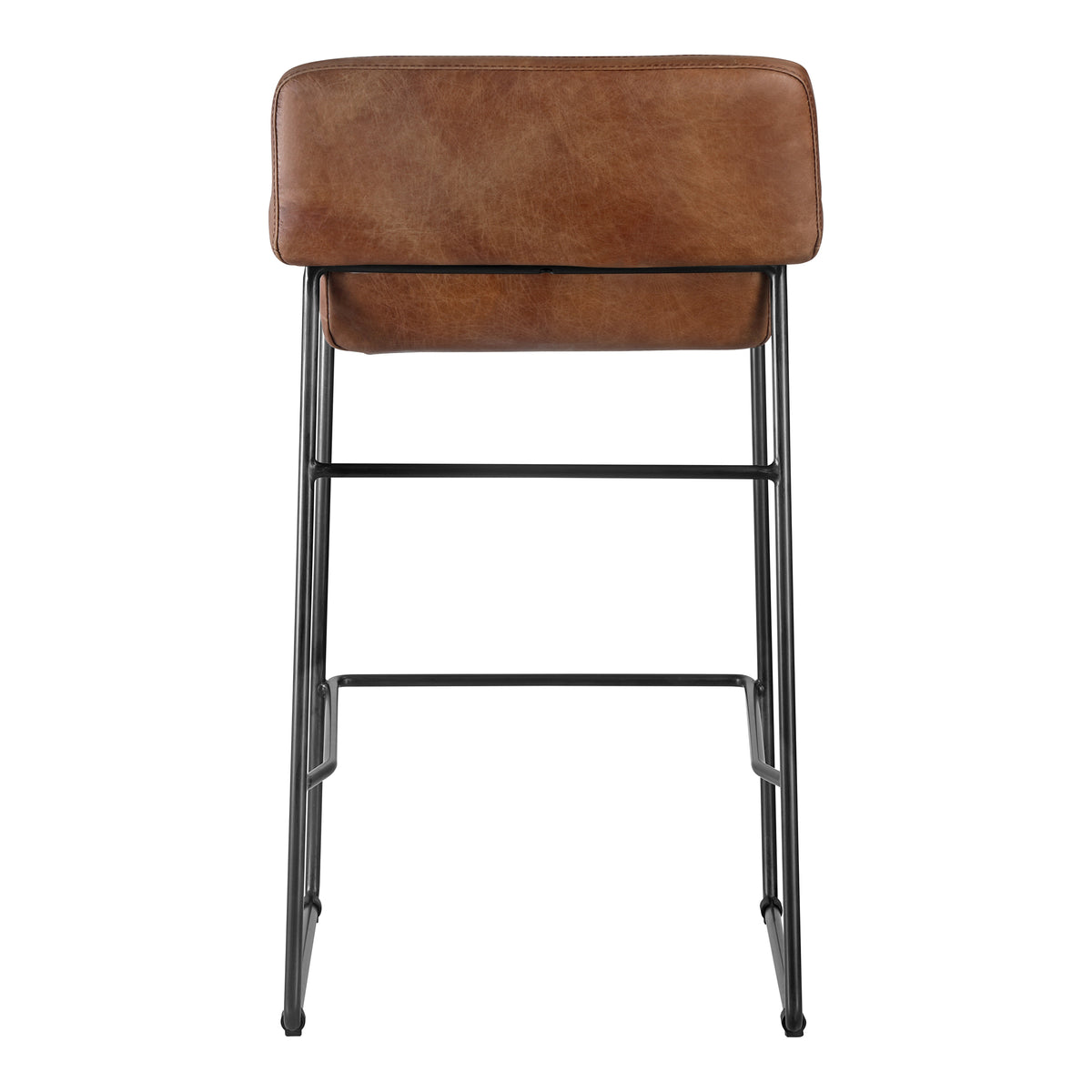 Starlet Counter Stool Open Road Brown Leather - Set Of Two by Moe's Home