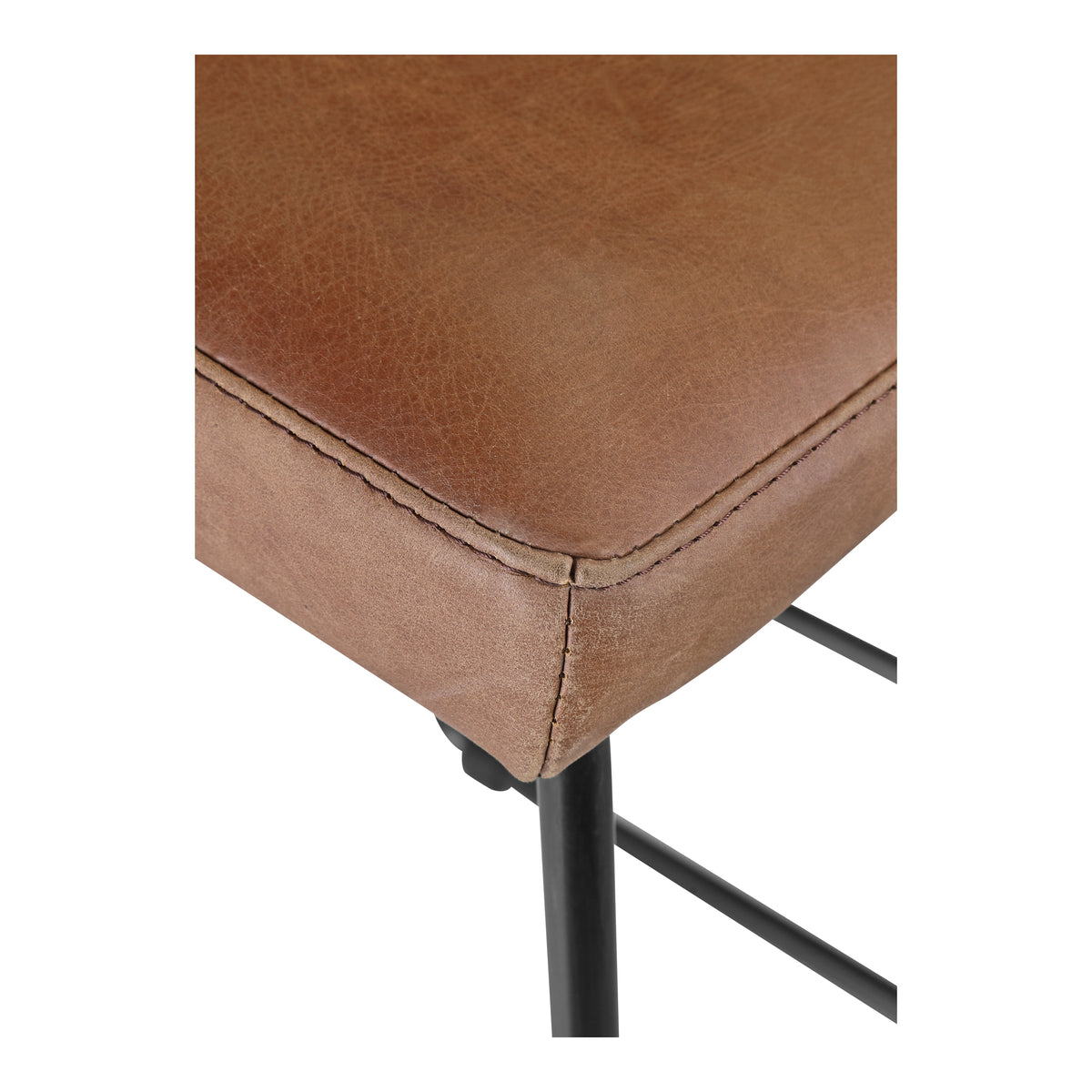 Starlet Counter Stool Open Road Brown Leather - Set Of Two by Moe's Home