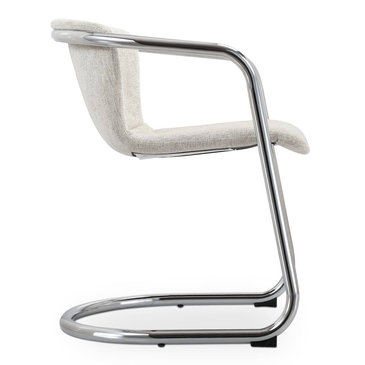 Freeman Chrome Frame Dining Chair Blended Cream - Set Of Two by Moe's Home