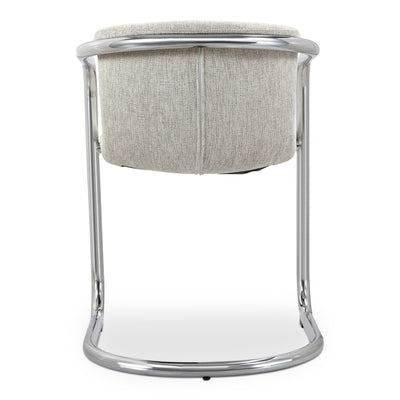 Freeman Chrome Frame Dining Chair Blended Cream - Set Of Two by Moe's Home