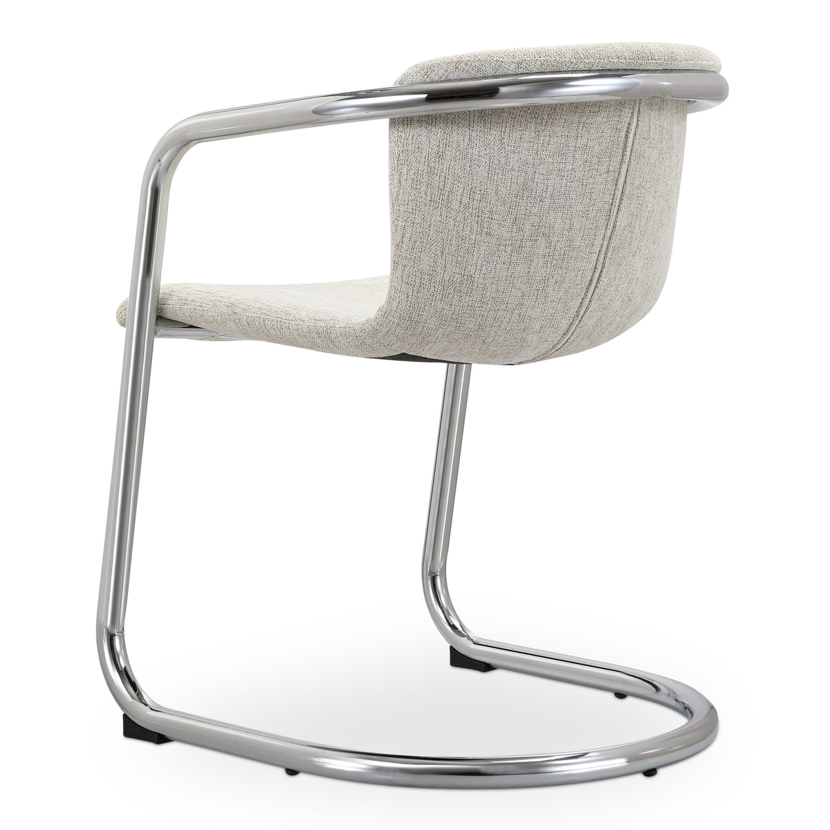 Freeman Chrome Frame Dining Chair Blended Cream - Set Of Two by Moe's Home