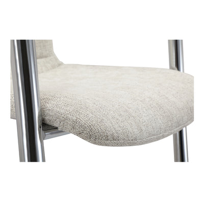 Freeman Chrome Frame Dining Chair Blended Cream - Set Of Two by Moe's Home