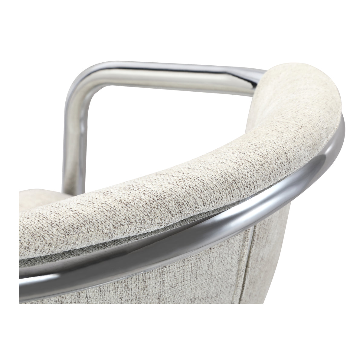 Freeman Chrome Frame Dining Chair Blended Cream - Set Of Two by Moe's Home