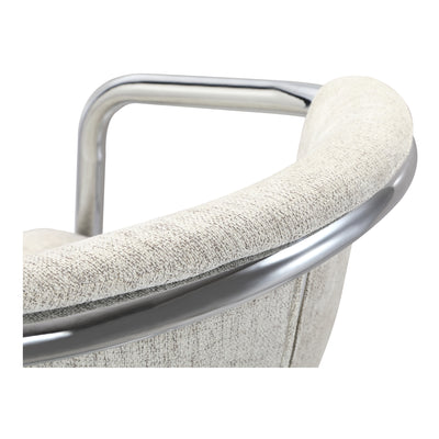 Freeman Chrome Frame Dining Chair Blended Cream - Set Of Two by Moe's Home