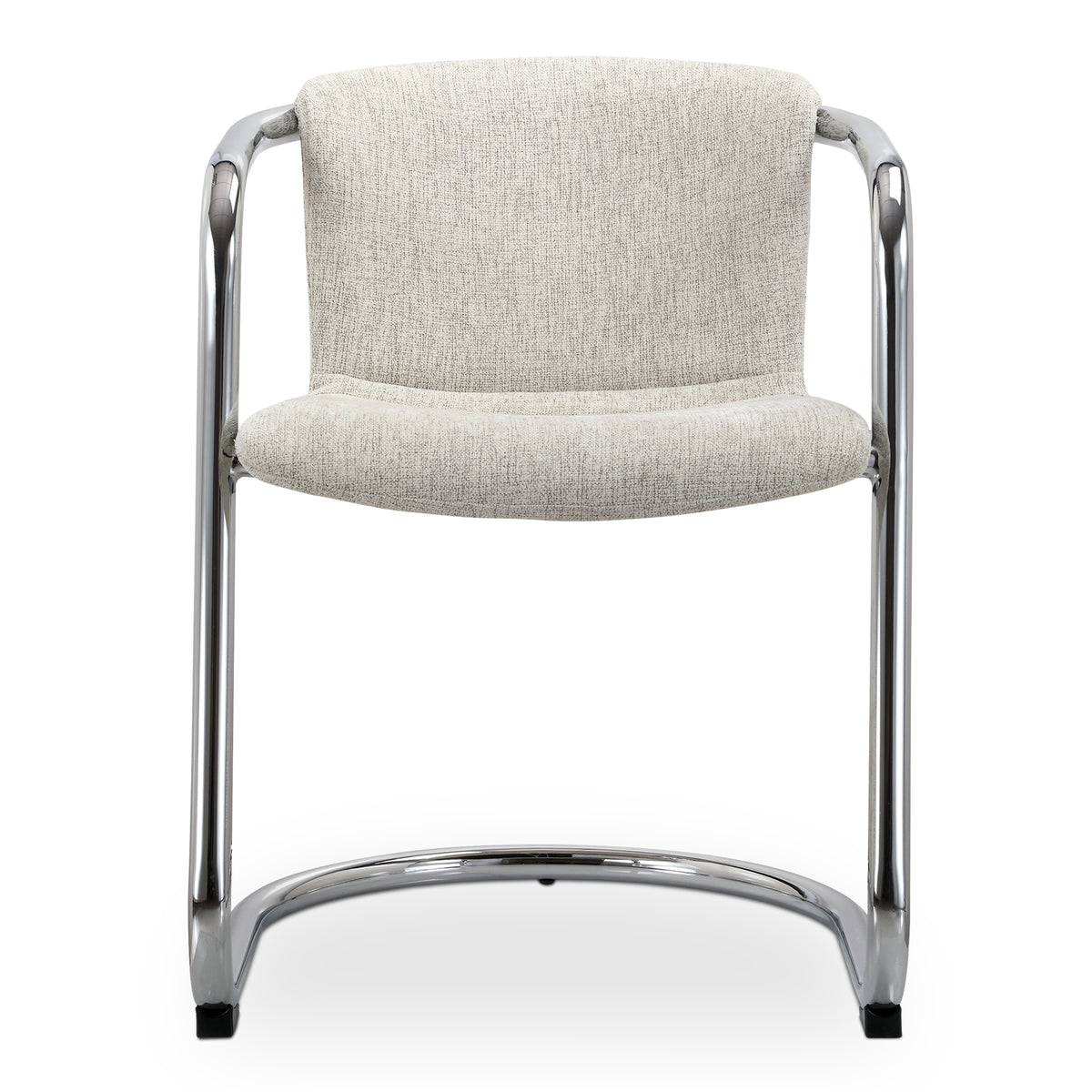 Freeman Chrome Frame Dining Chair Blended Cream - Set Of Two by Moe's Home