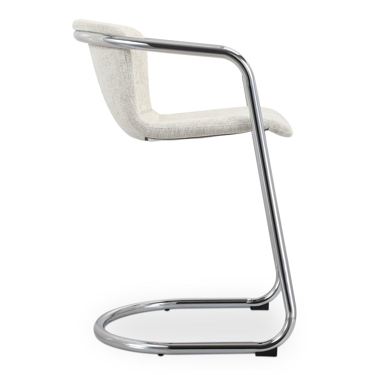 Freeman Chrome Frame Counter Stool Blended Cream - Set Of Two by Moe's Home