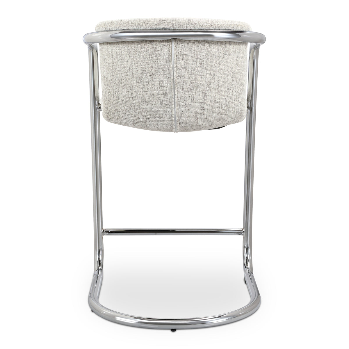 Freeman Chrome Frame Counter Stool Blended Cream - Set Of Two by Moe's Home