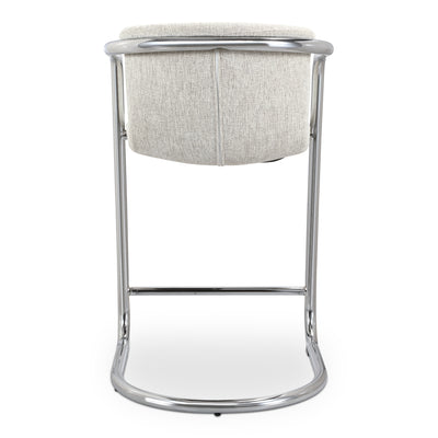 Freeman Chrome Frame Counter Stool Blended Cream - Set Of Two by Moe's Home