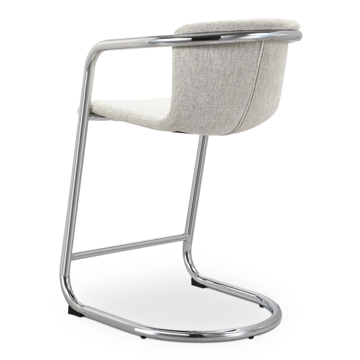 Freeman Chrome Frame Counter Stool Blended Cream - Set Of Two by Moe's Home
