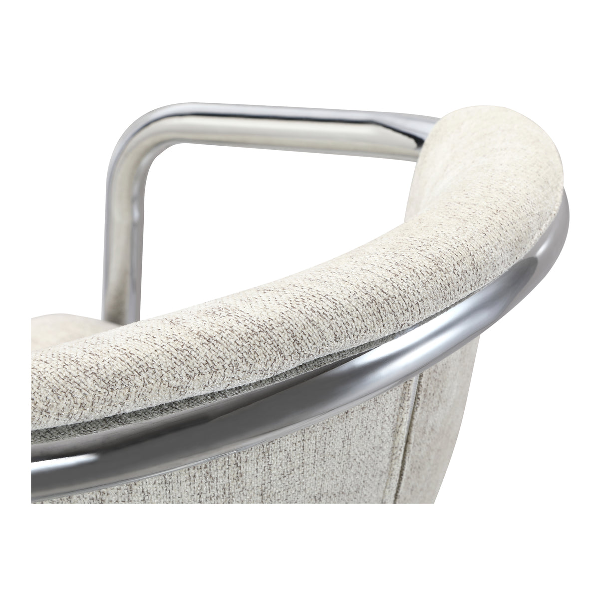 Freeman Chrome Frame Counter Stool Blended Cream - Set Of Two by Moe's Home