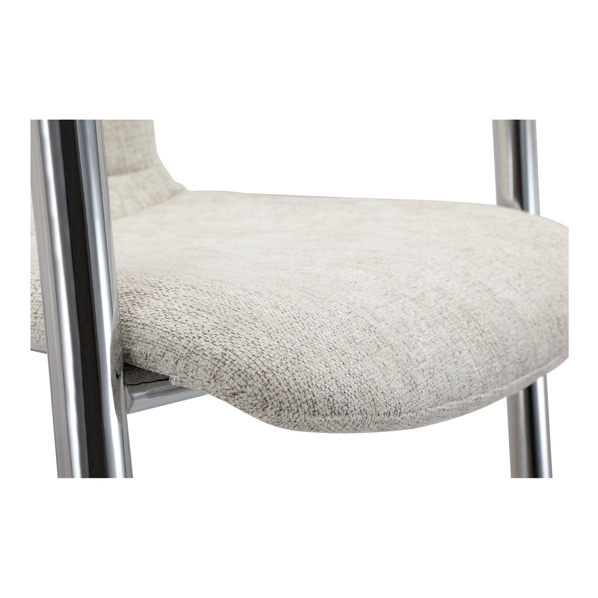 Freeman Chrome Frame Counter Stool Blended Cream - Set Of Two by Moe's Home