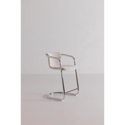 Freeman Chrome Frame Counter Stool Blended Cream - Set Of Two by Moe's Home
