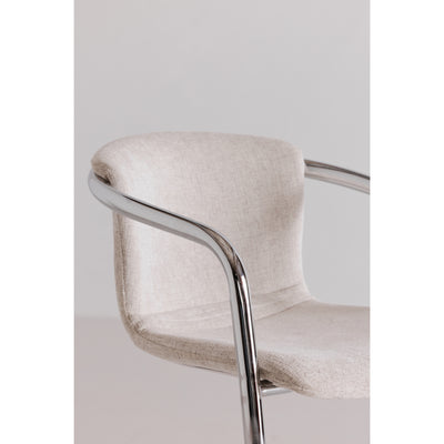 Freeman Chrome Frame Counter Stool Blended Cream - Set Of Two by Moe's Home