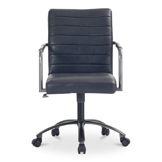 Roy Office Chair Black Leather by Moe's Home