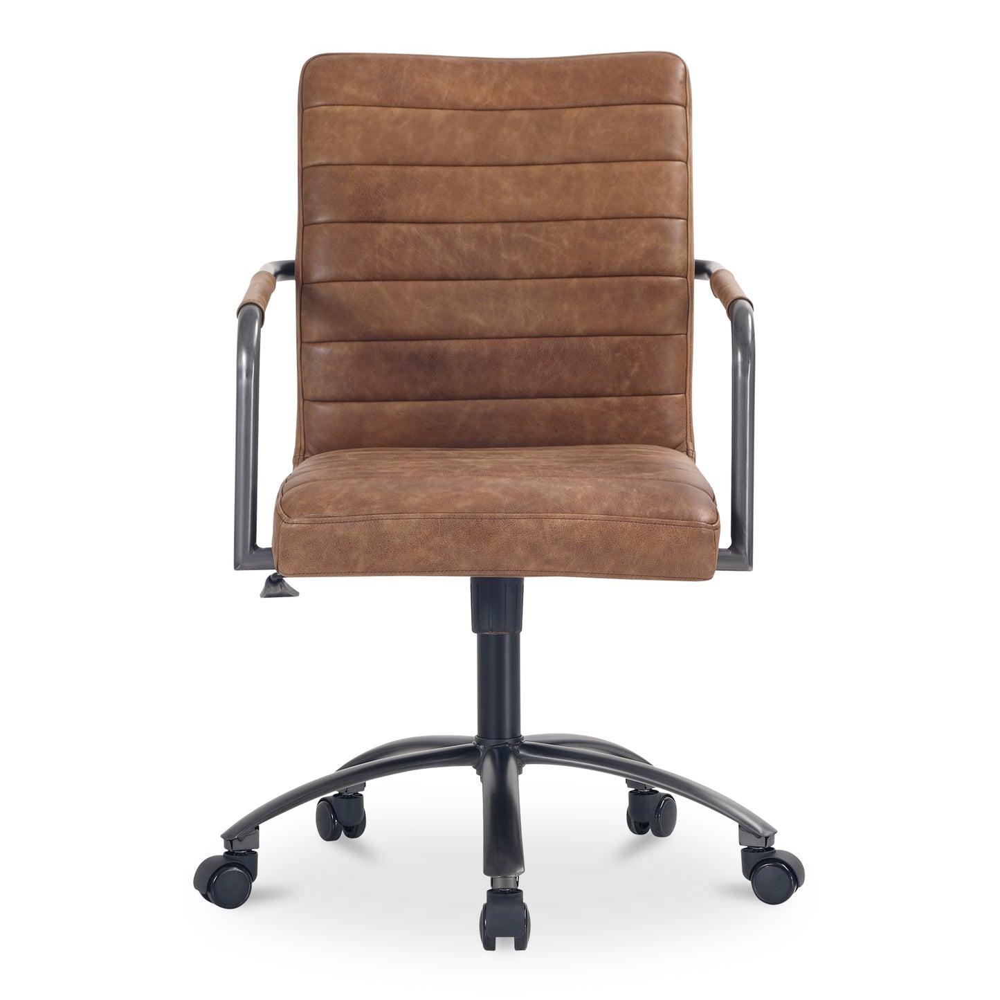 Roy Office Chair Open Road Brown Leather by Moe's Home