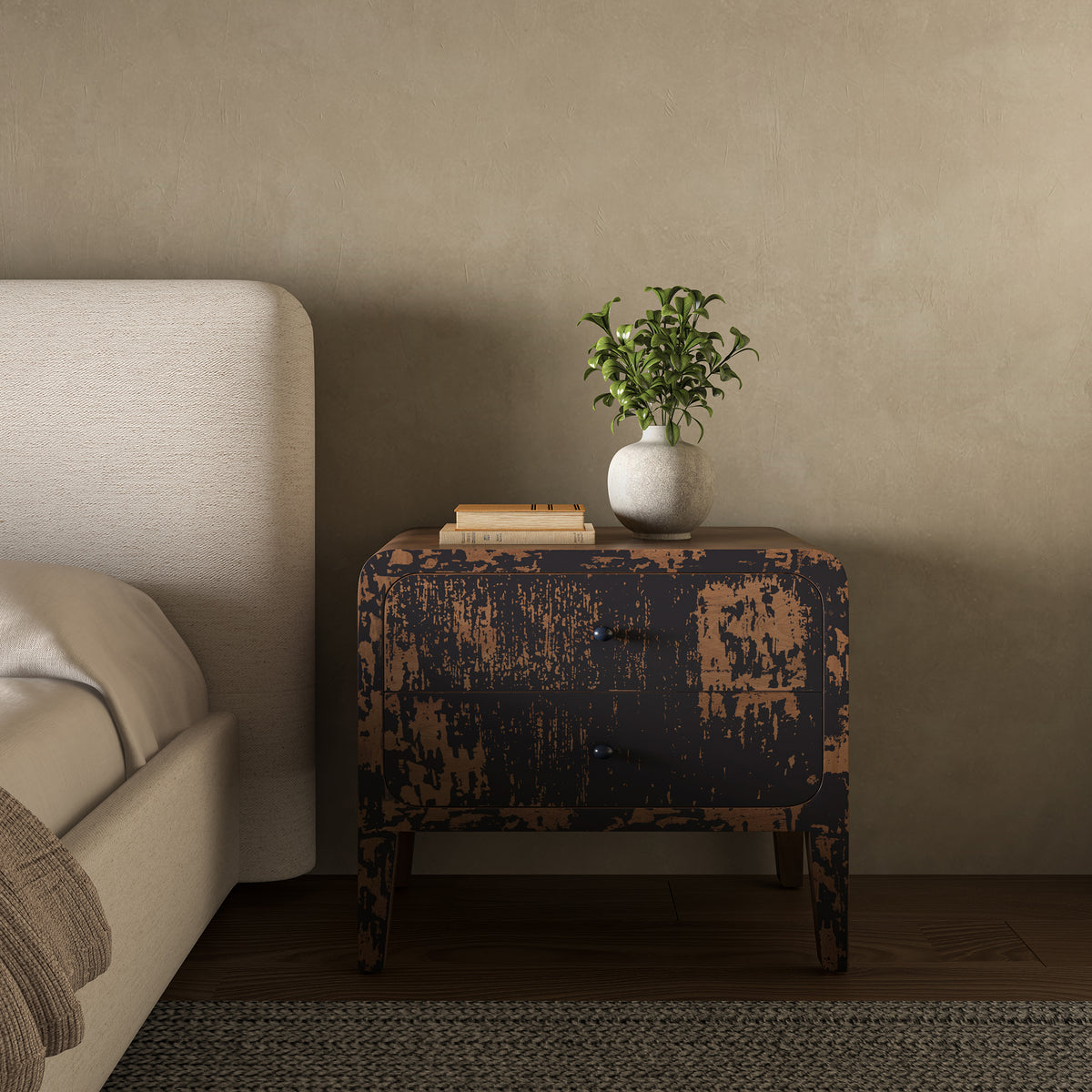 Iris Nightstand Distressed by Moe's Home