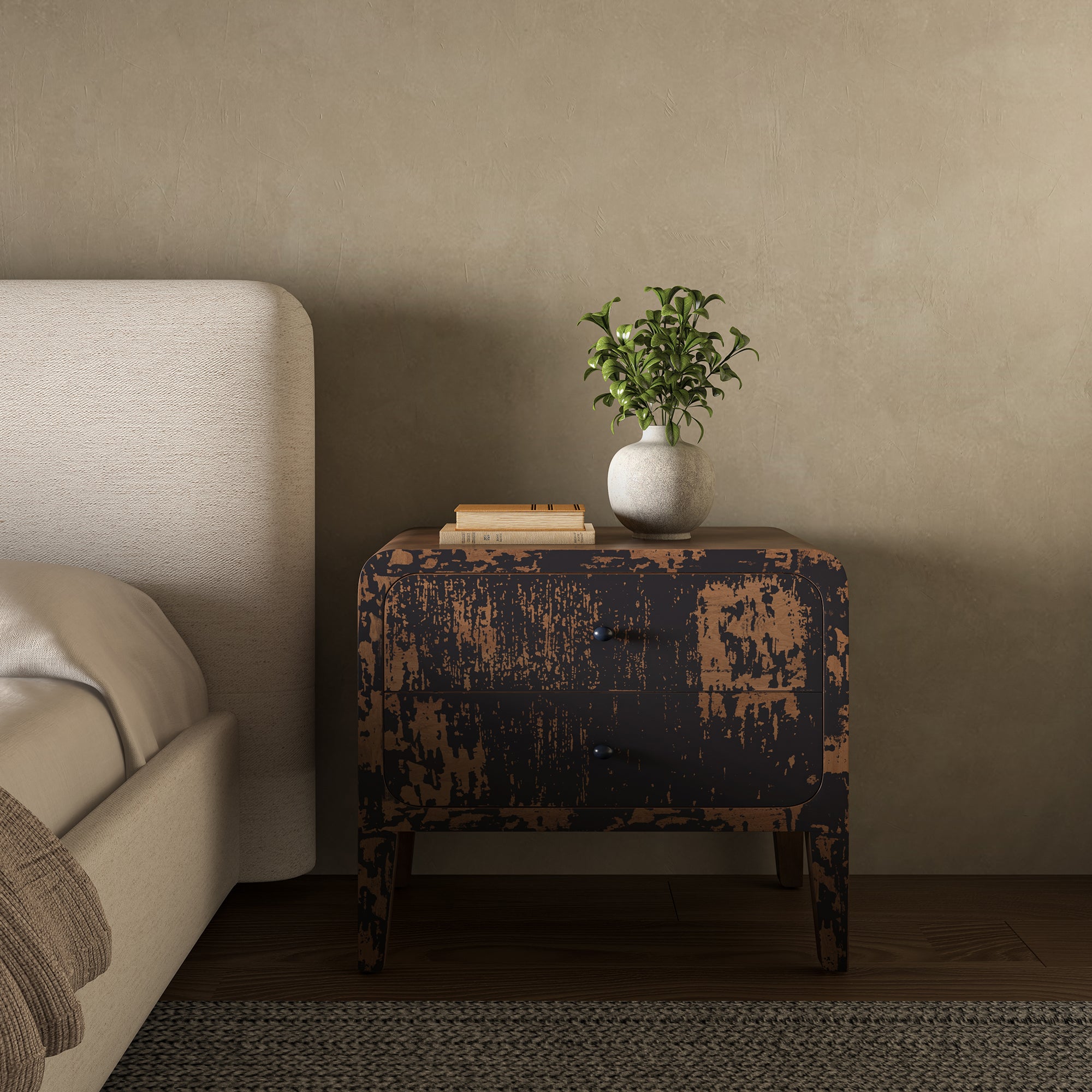 Iris Nightstand Distressed by Moe's Home