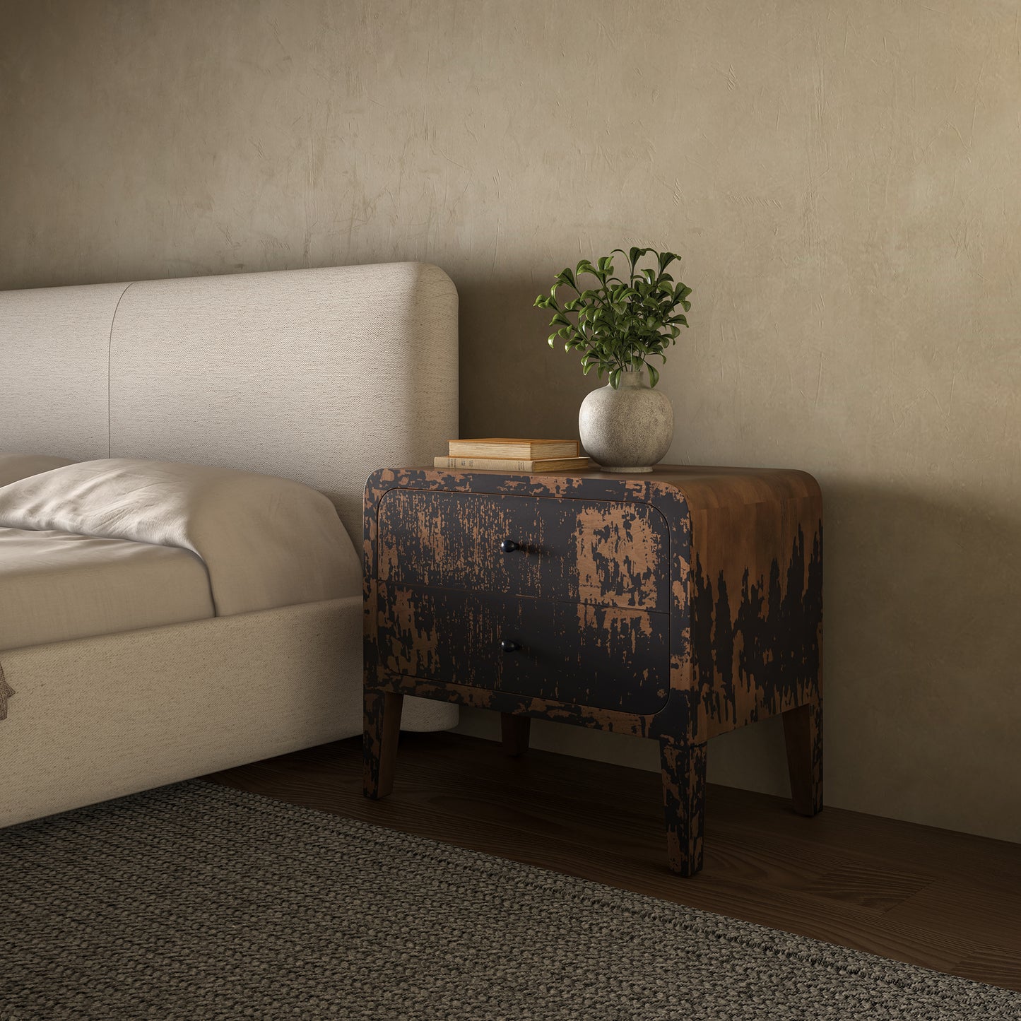 Iris Nightstand Distressed by Moe's Home
