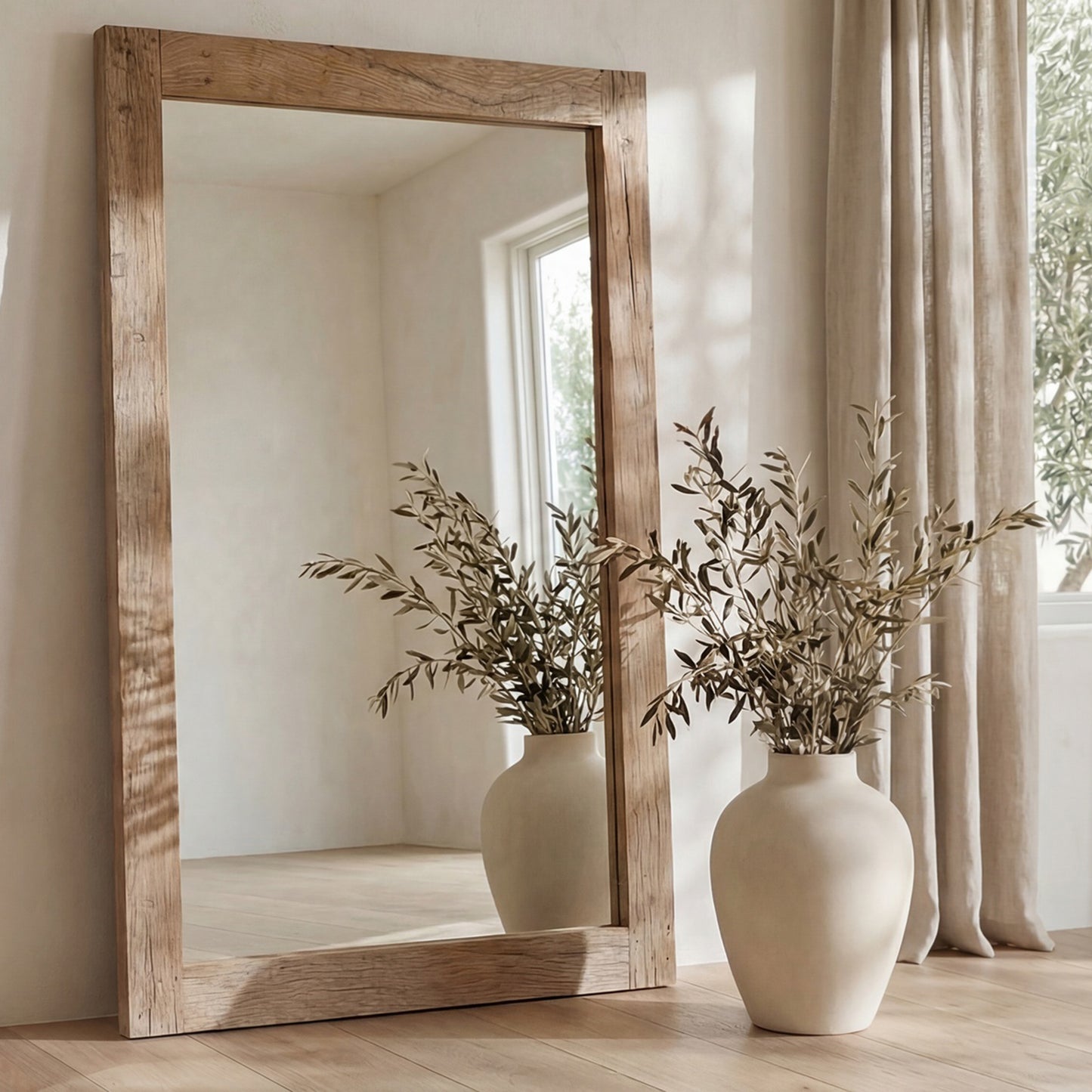 Orchard Reclaimed Wood Floor Mirror by Moe's Home