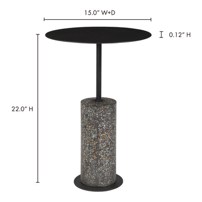 Lillith Accent Table Black by Moe's Home