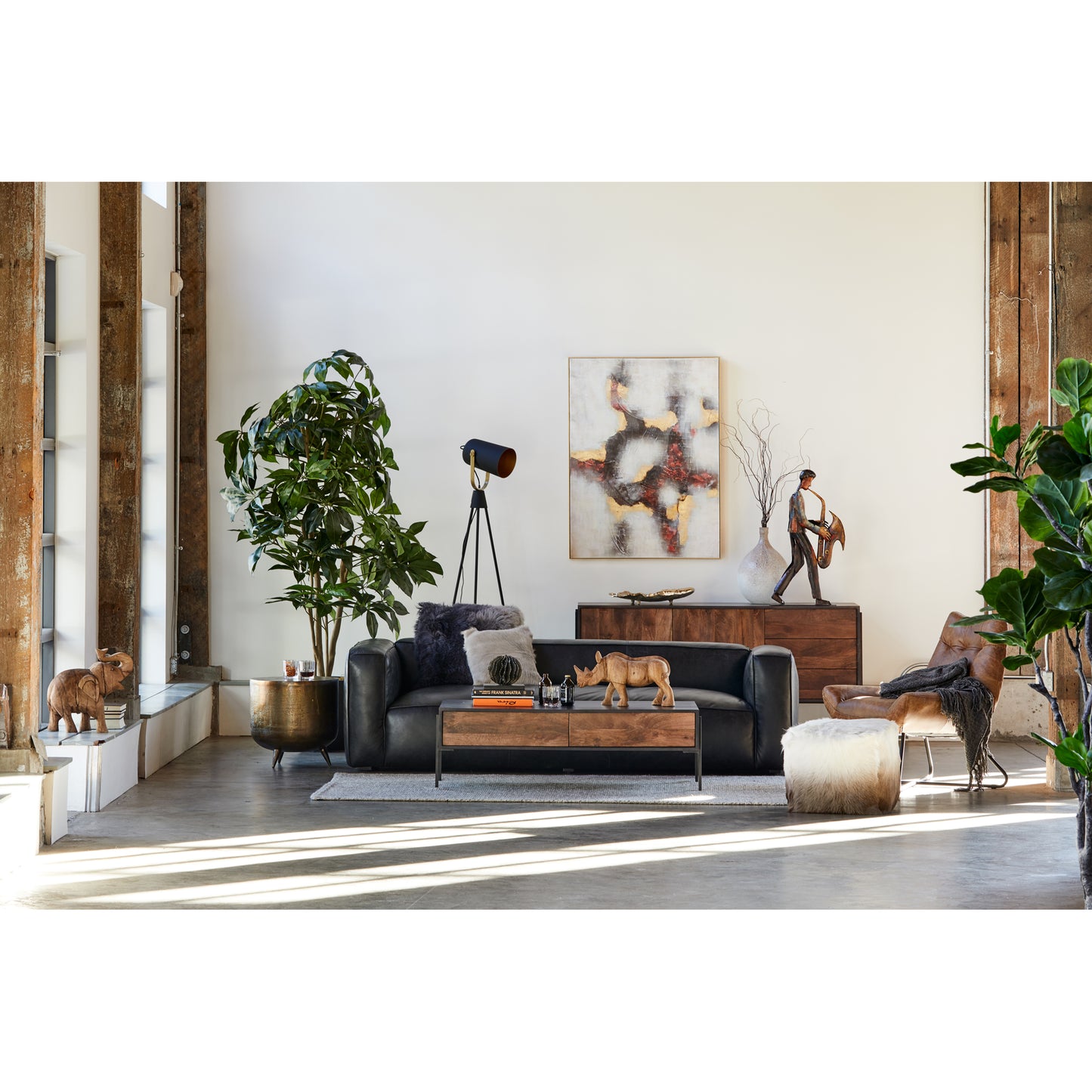 Kettel Accent Table Brass by Moe's Home