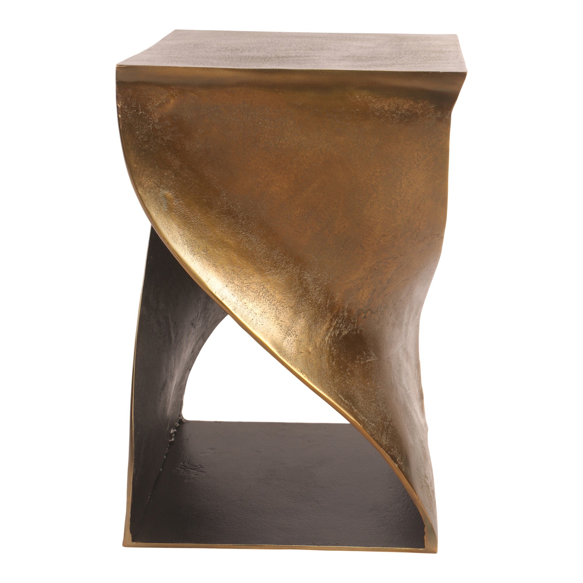 Twist Accent Table Brass | Brown