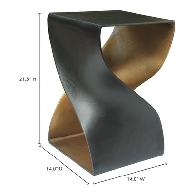 Twist Accent Table Black by Moe's Home