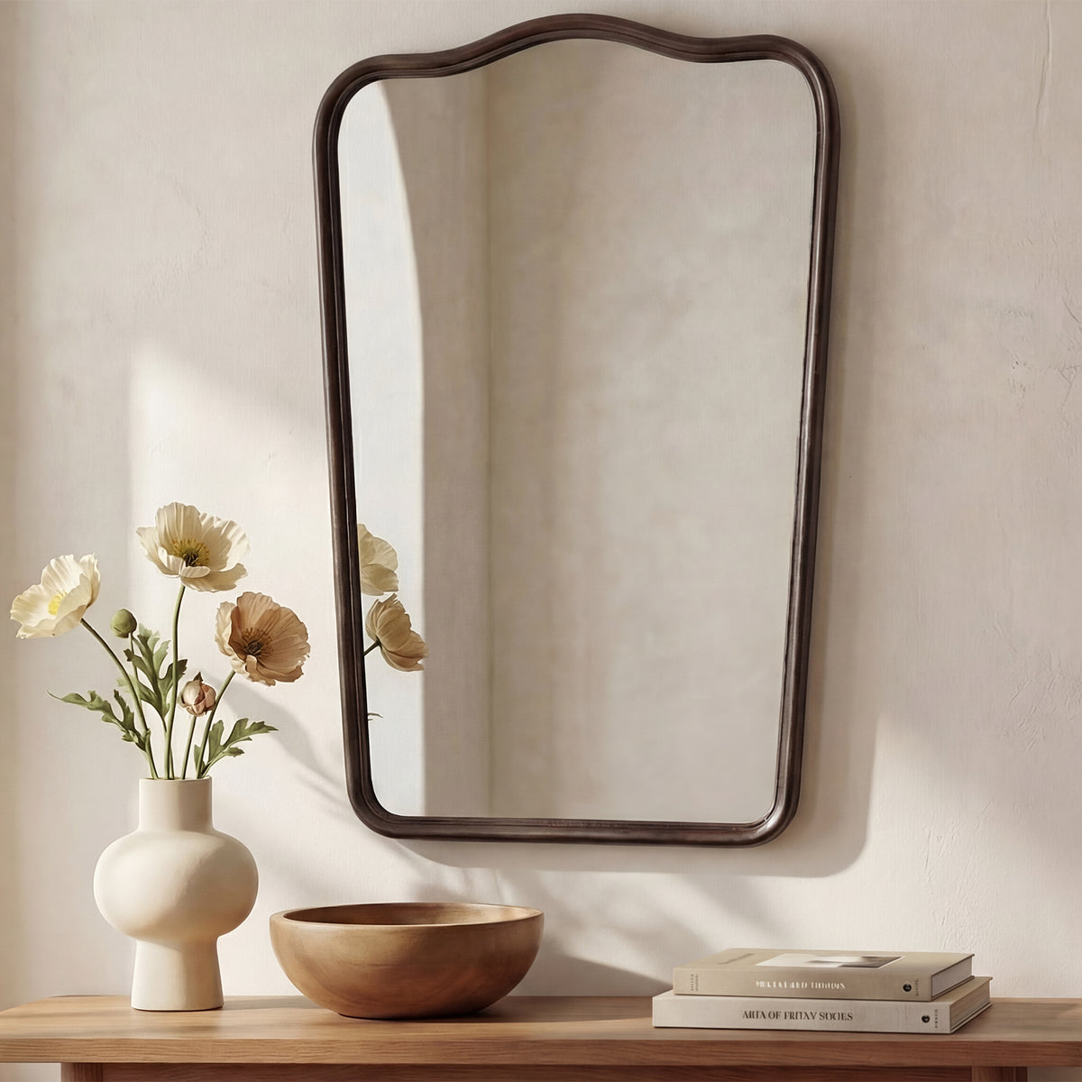 Keyes Mirror Blackened Bronze Cast Aluminum by Moe's Home