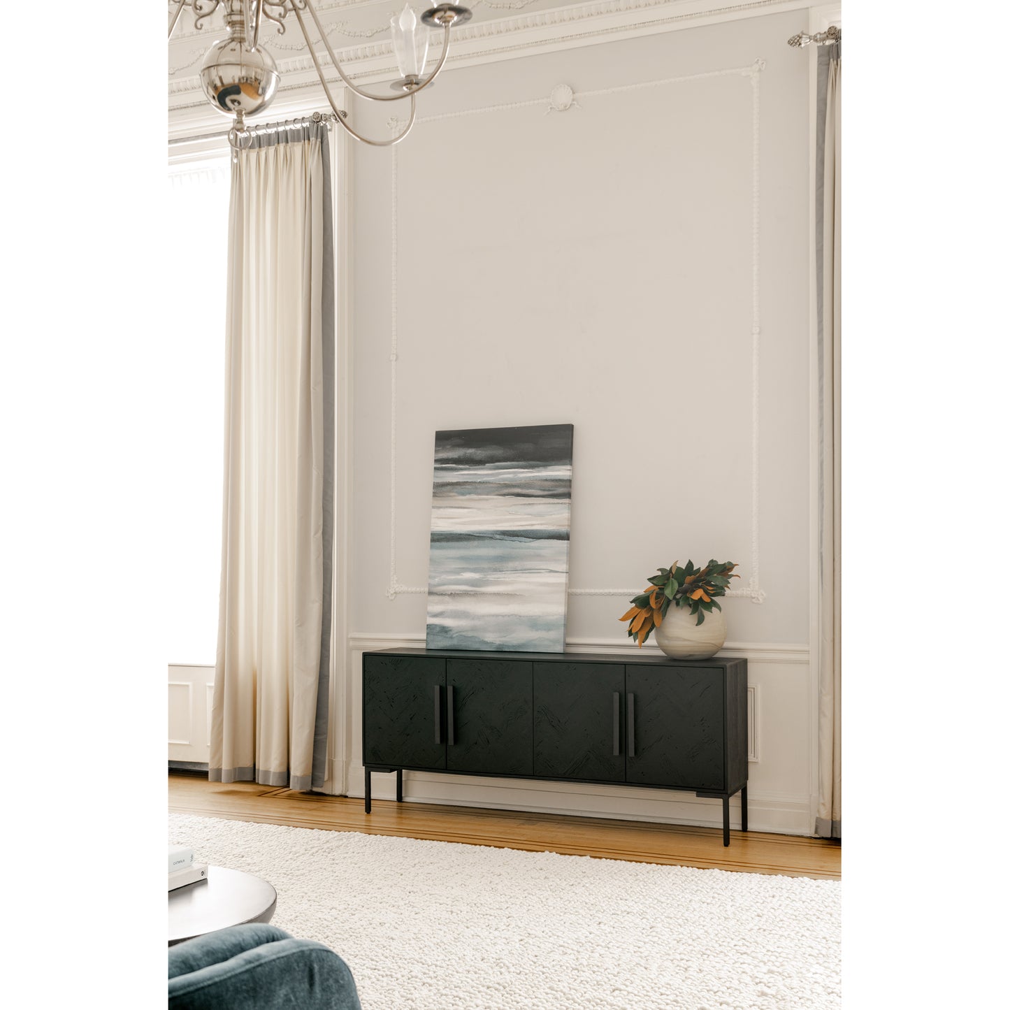 Fishbone Sideboard Black by Moe's Home