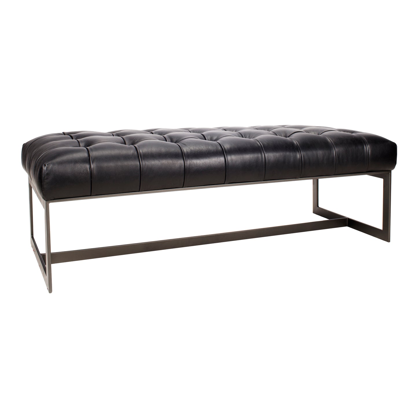 Wyatt Leather Bench Black by Moe's Home