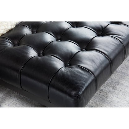 Wyatt Leather Bench Black