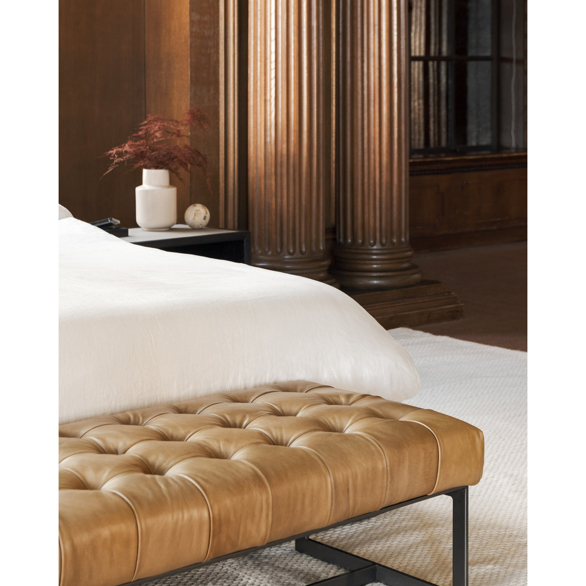 Wyatt Leather Bench by Moe's Home