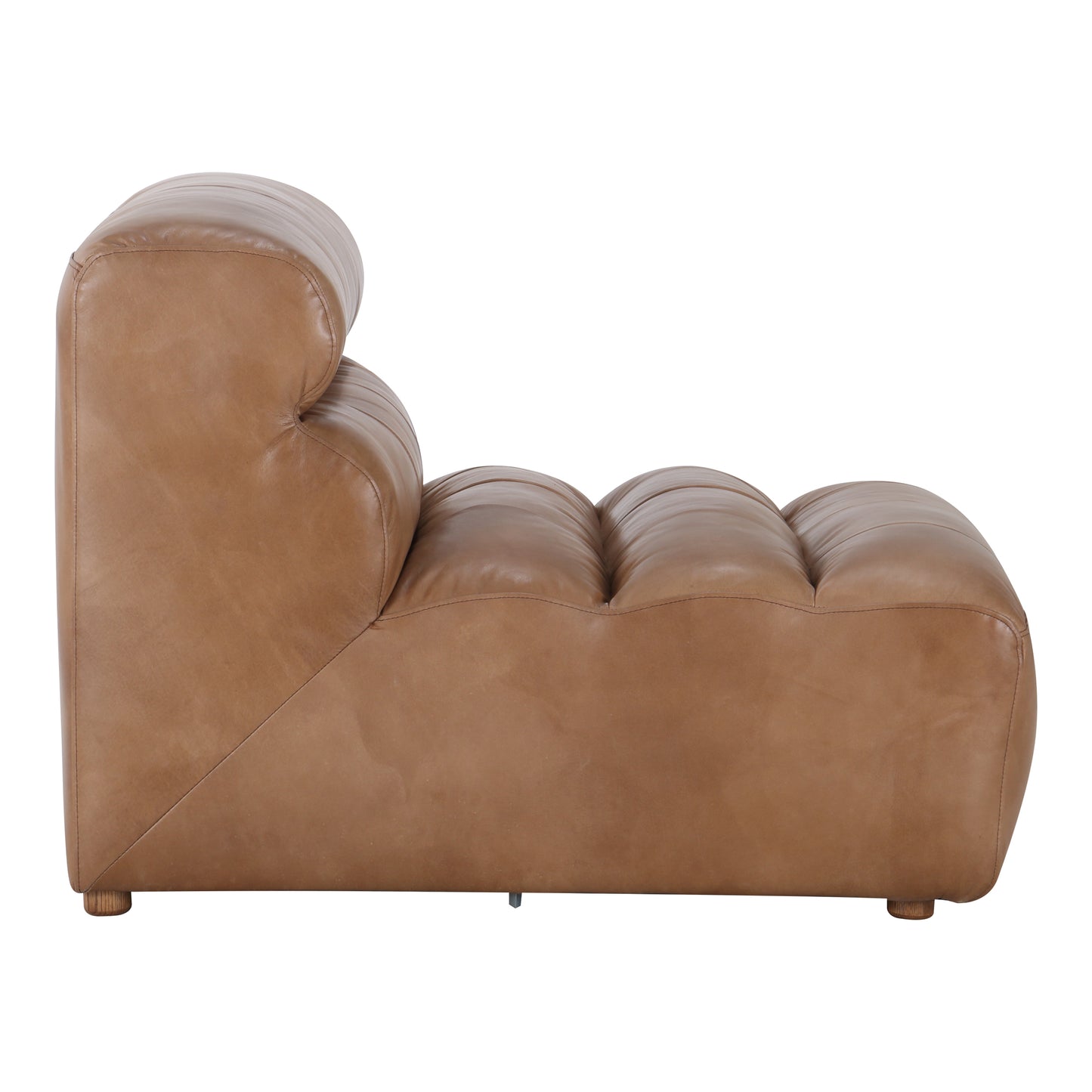 Ramsay Leather Slipper Chair Tan by Moe's Home