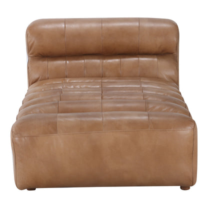 Ramsay Leather Chaise Tan | Brown