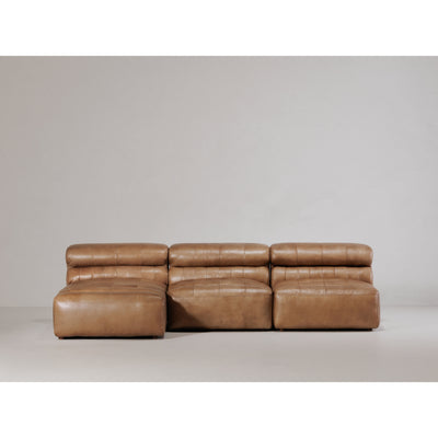 Ramsay Leather Chaise Tan by Moe's Home