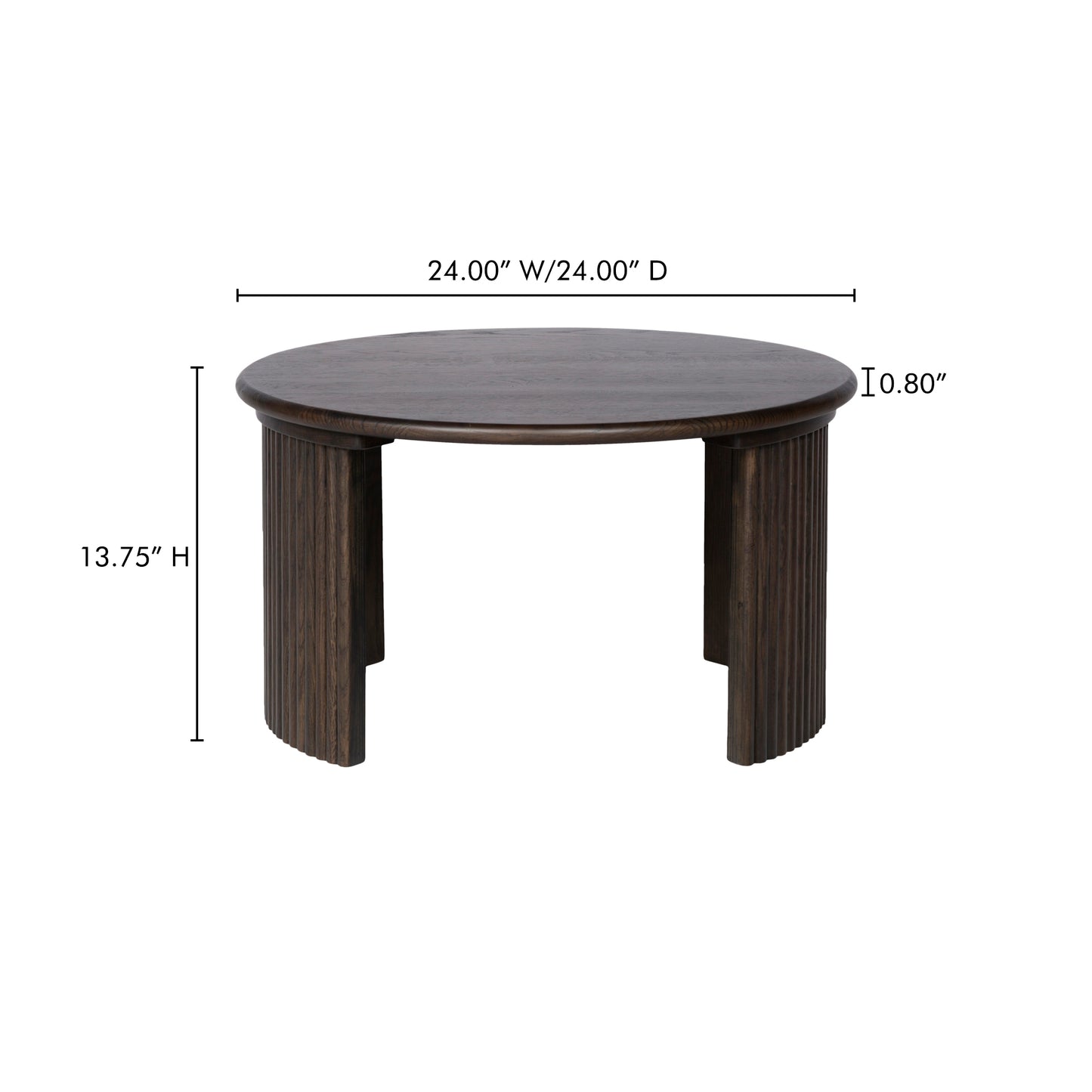 Penny Small Coffee Table Dark Brown by Moe's Home