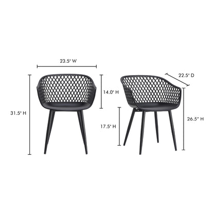 Piazza Outdoor Chair Black - Set Of Two